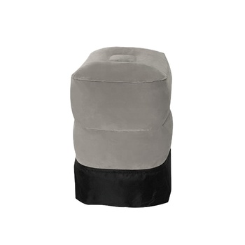 Cuscino poggiapiedi gonfiabile Travelsky, personalizza il cuscino gonfiabile per le gambe del letto gonfiabile con cuscino poggiapiedi da viaggio a tre piani in PVC floccato