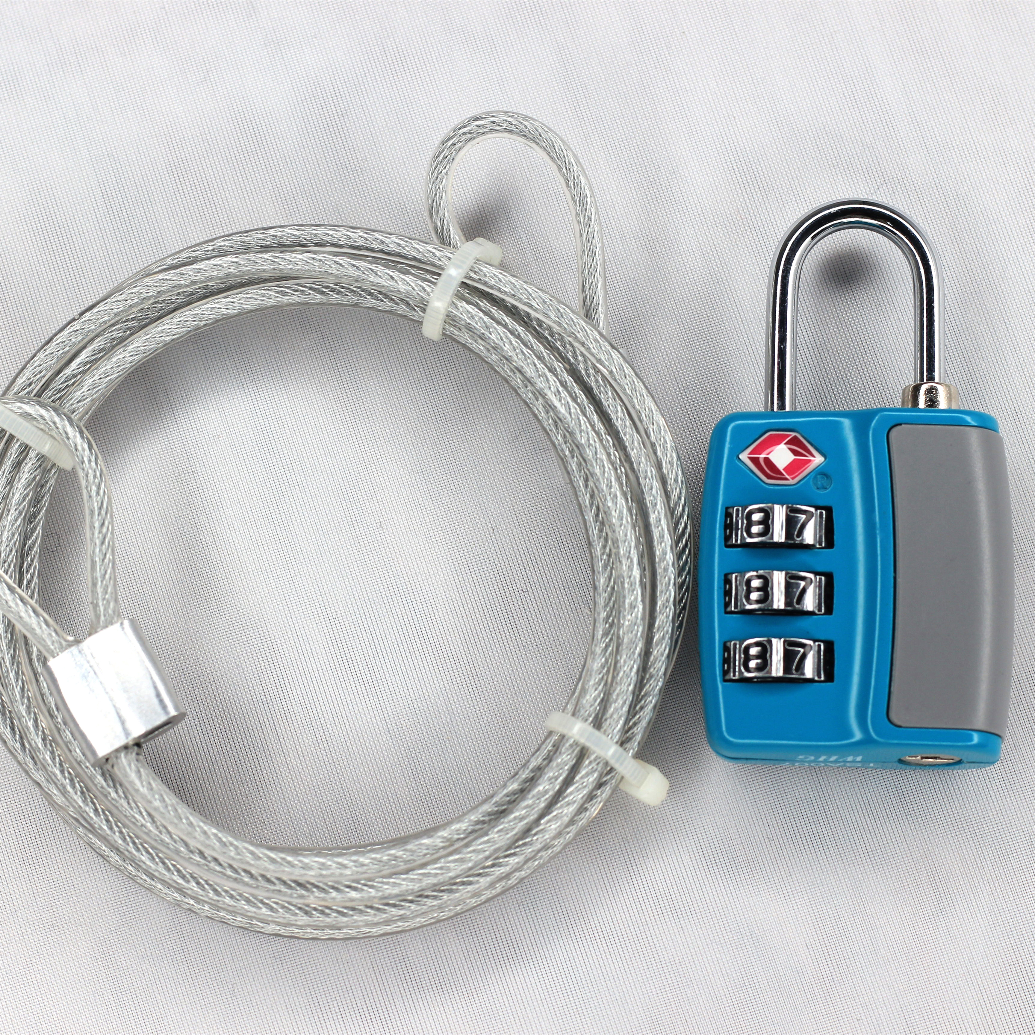 1338101 Travelsky High Quality Zinc Alloy Travel Luggage Suitcase 3 Digit TSA Combination Wire Lock for Travel
