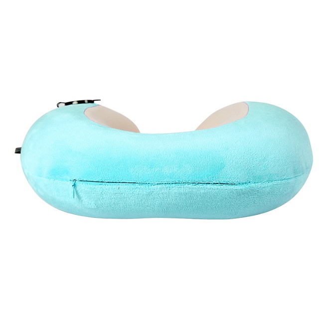 13408C Soft U Shape Neck Support Travel Air Inflatable Airplane Pillow