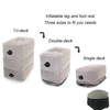 16437D Three Layer Two Valve PVC Flocking Foot Rest Pillow