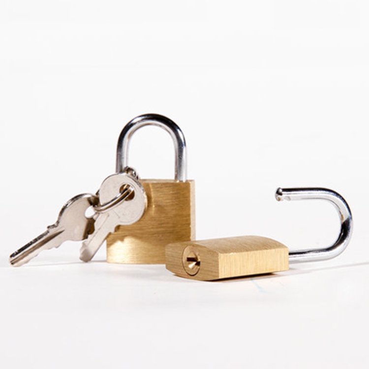 13000BR Simple Brass Padlock with 3 Keys