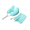 13411PVC Flight Sleeping Resting Pillow Inflatable Travel Neck Pillow U Shape Neck Pillow with Eye Mask And Earplug